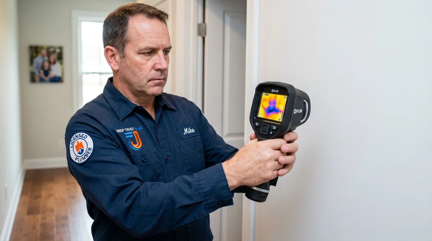 Thermal imaging leak detection by Johns Plumbing LLC in Windham